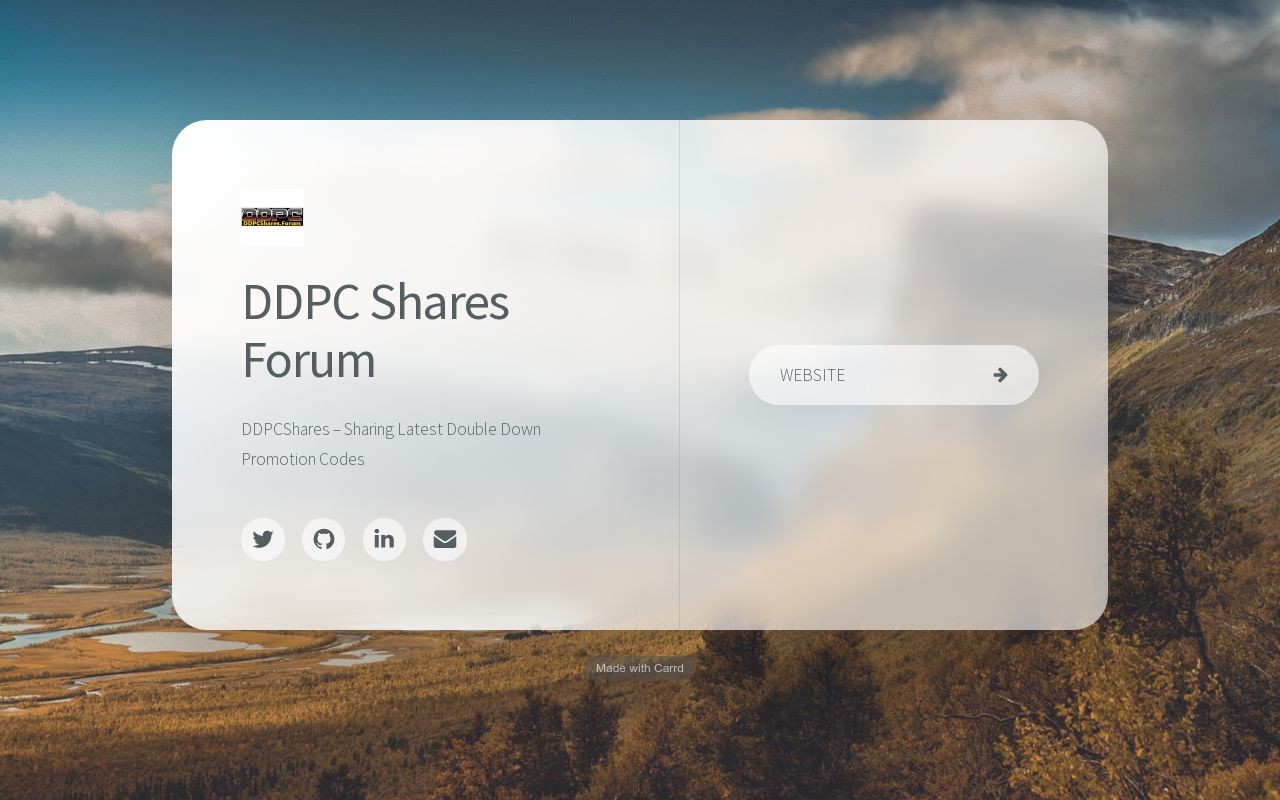 DDPC Shares Forum